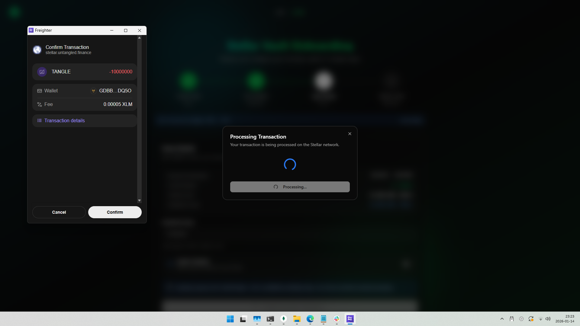 Confirm Mint Transaction