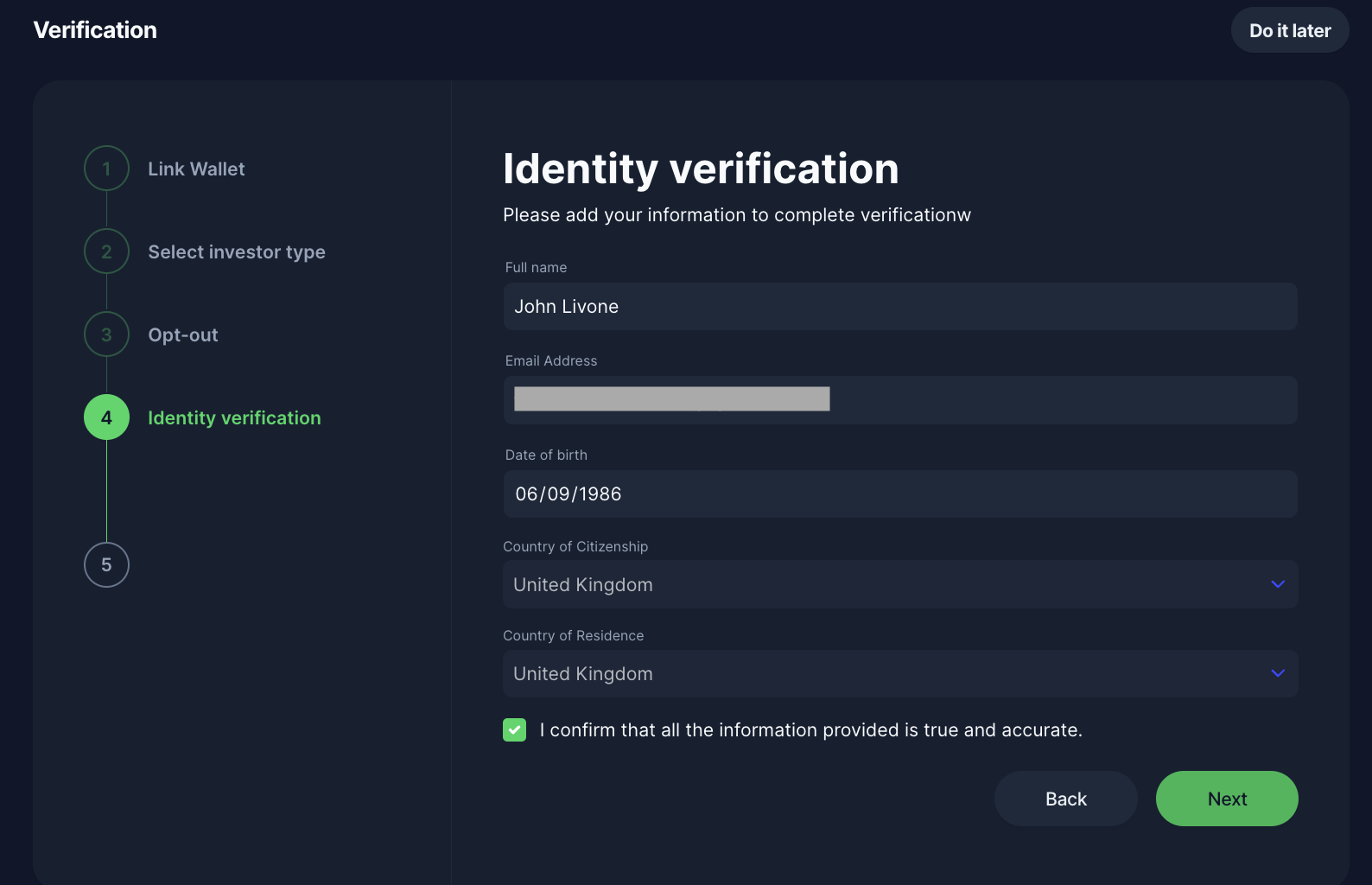 Identity verification