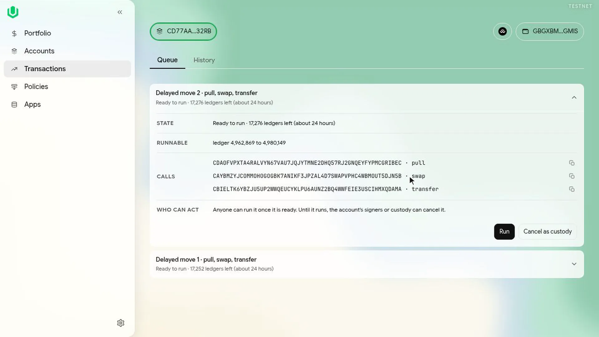 An open stored move