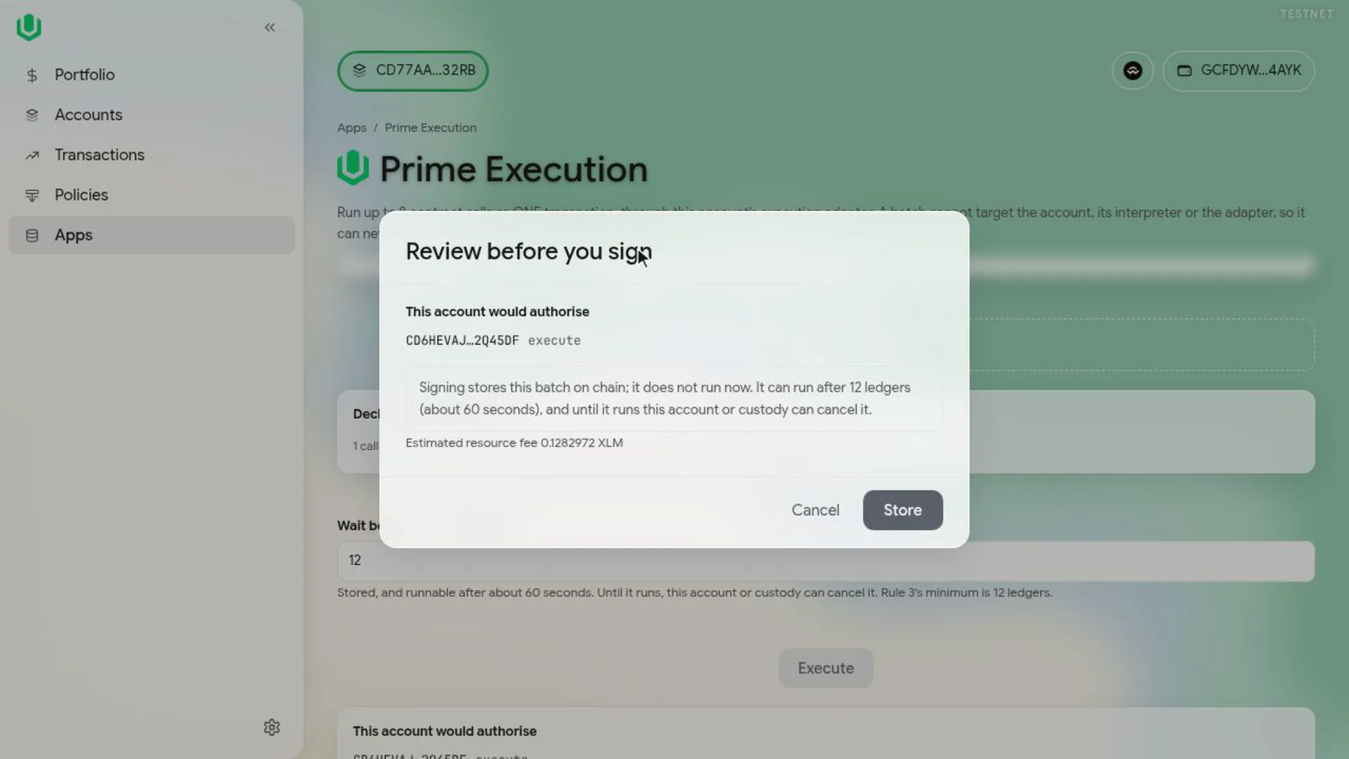 The review for a stored move